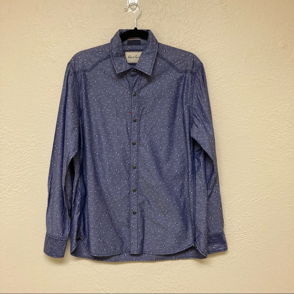 Robert Graham Mens blue floral Modern Americana collection